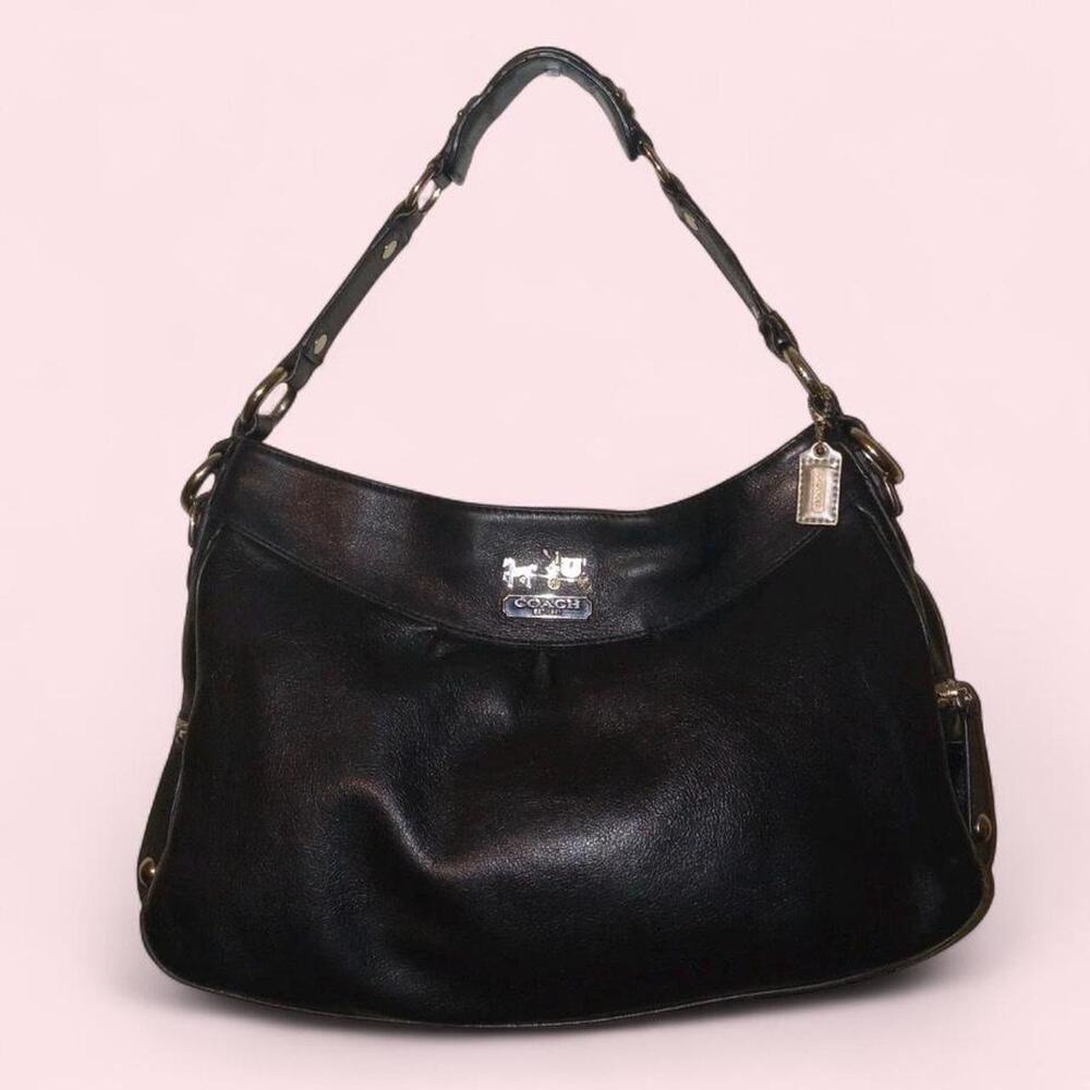 Authentic vintage coach black leather